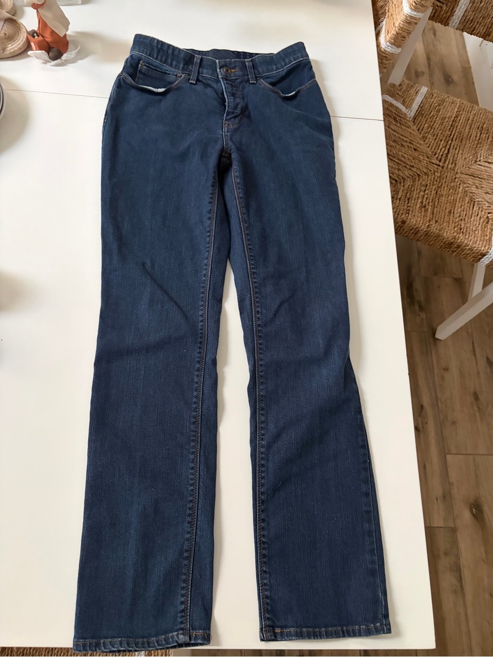 Levi's Dark Blue Straight-Leg Jeans with Flared Hem 525 Perfect Waist 28 x 30